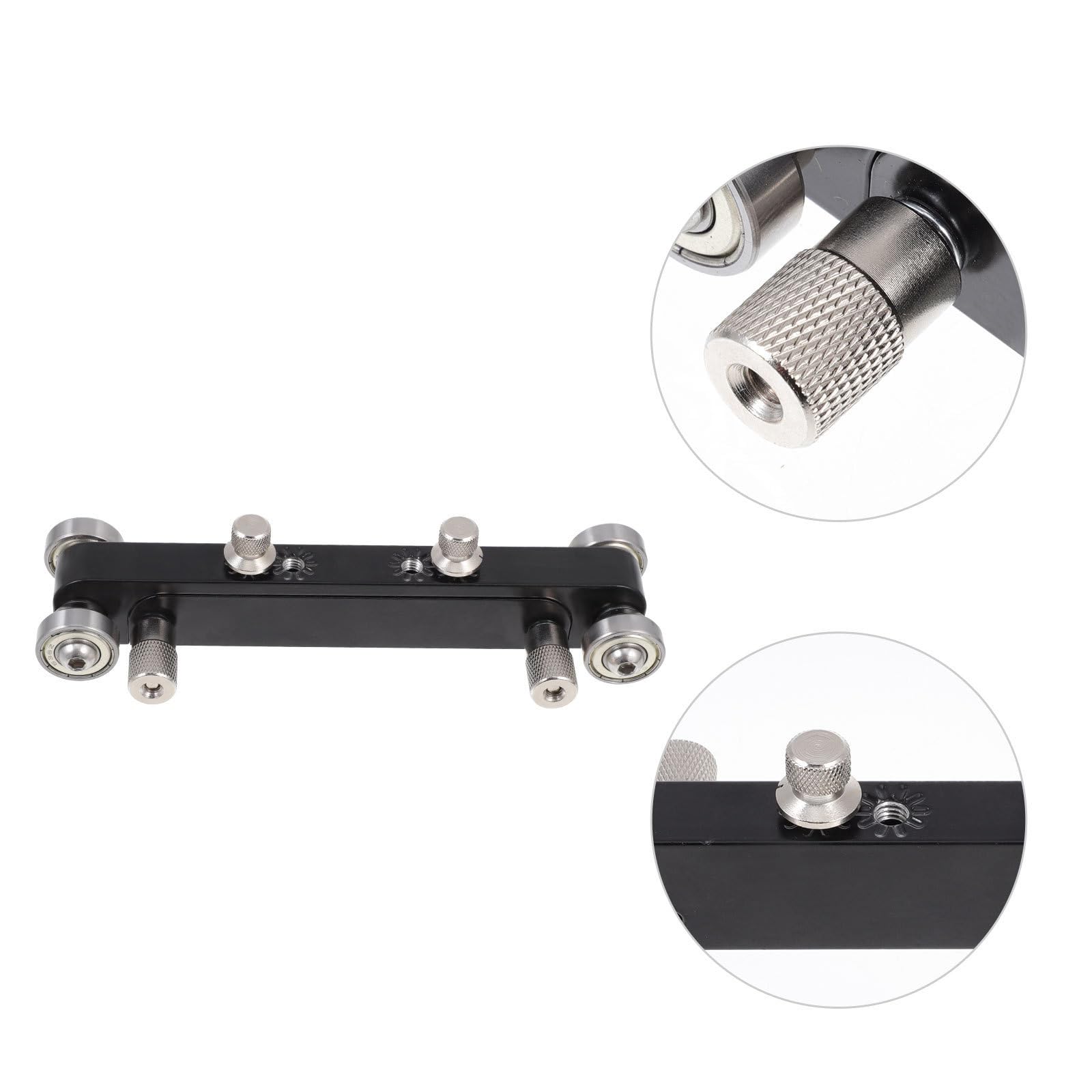 Lijadora de Tuercas para Guitarra Ajustable de Aleación | Aluminio Negro, para Cejuelas y Silletas de Plástico o Hueso, Altura Regulable, Útil en Luthería