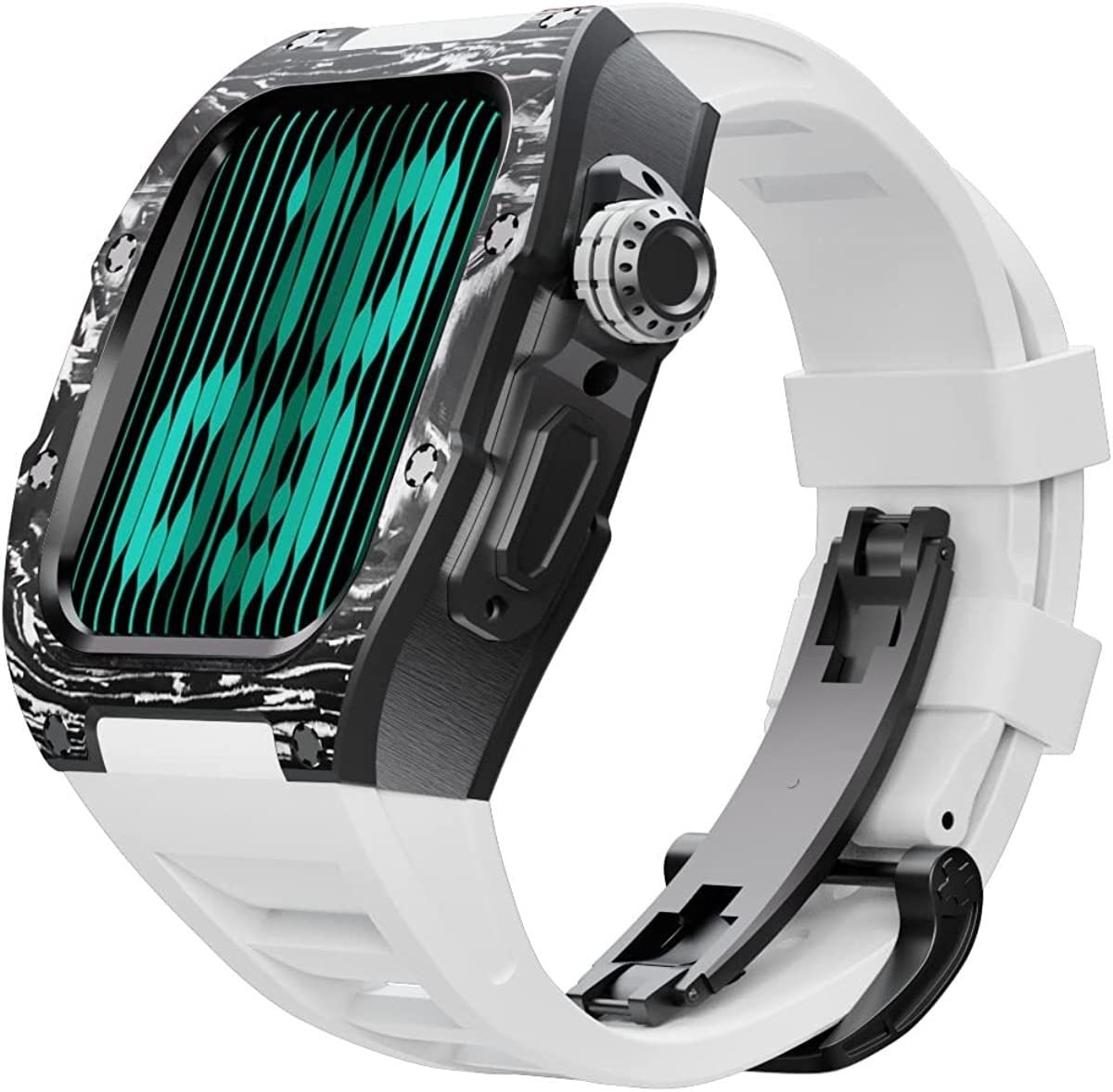 Kit modulation boîtier carbone et bracelet caoutchouc Apple Watch - 8