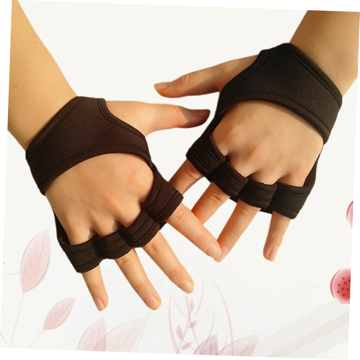 BESPORTBLE 2 Pezzi Guanti Da Palestra Da Donna Guanti Da Allenamento Da Uomo Da Yoga Da Uomo Senza Dita Imbottiti Con Mezzi Con Cinturino In Cotone Di