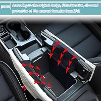 Vista 113 de Great-luck Leather Center Console Cover Armrest Pad,Protector Armrest Box Cover Accessories Keep Your Armrest in a More Comfortable Feeling(black