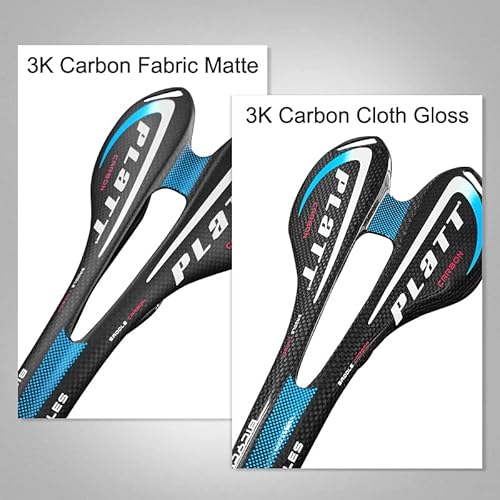 Signswise Lightweight Glossy Full Carbon Fiber Saddle For Mtb Road Bike Seat (Blue Glossy) #TOP6