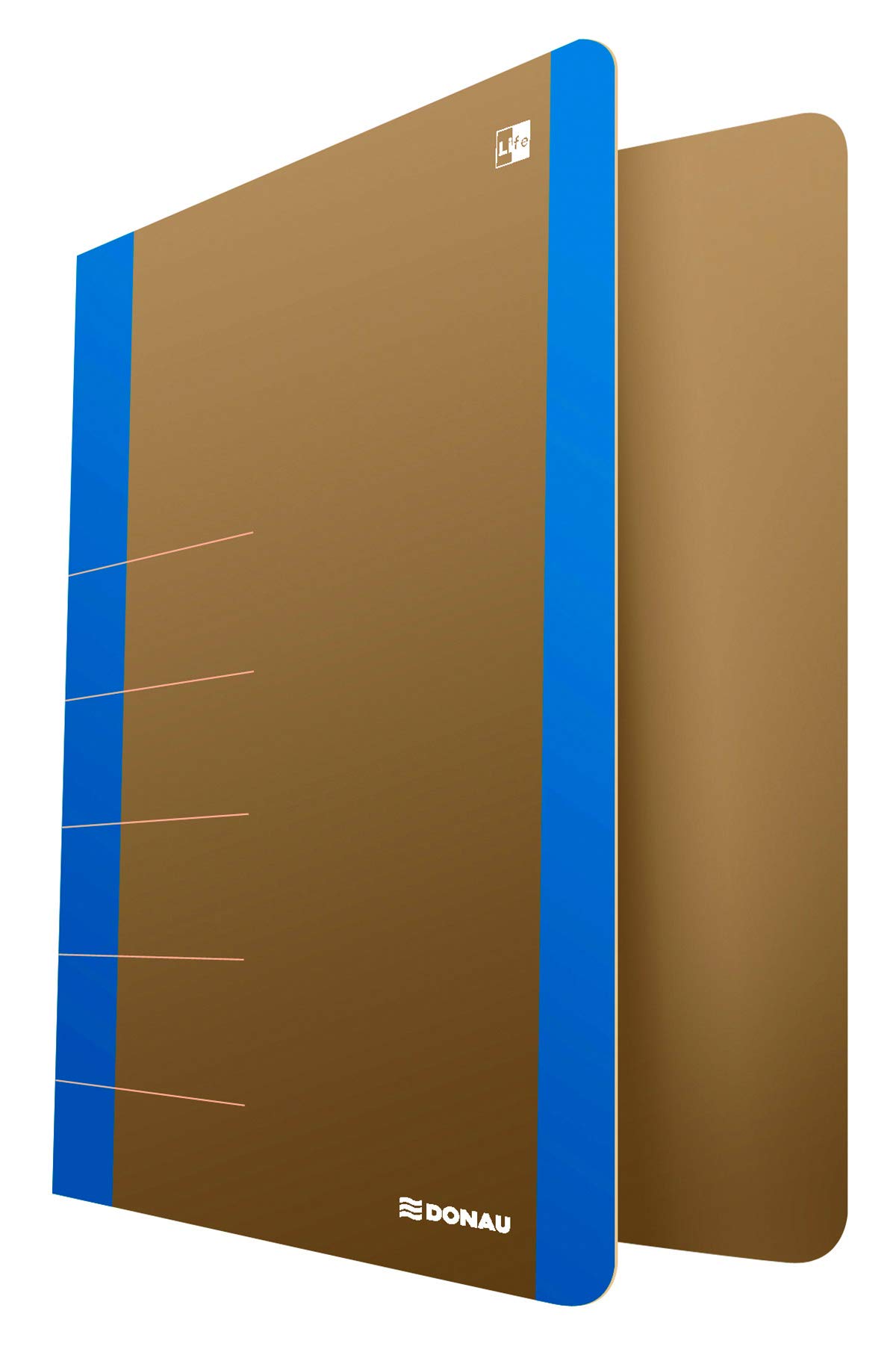 DONAU LIFE 3835001FSC-30 - Archivador de anillas (tamaño A4, 25 unidades, 5 cm - 50 mm, esquinas redondeadas, núcleo de cartón estable, cartón de 1,8 mm de grosor)