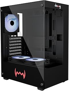 daWg X' Series 430 Mid-Tower Gaming Cabinet/Case, Pre-Installed 3 Center Glow ARGB Fans, Support AIO Upto 240mm, ATX, mAT Price In India