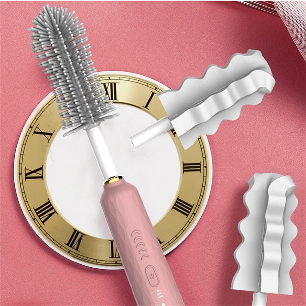 Electric Cleaning Brush Cup Milk Bottle Without Dead Corner Stain Remover Sponge Silicone Baby Long Handle