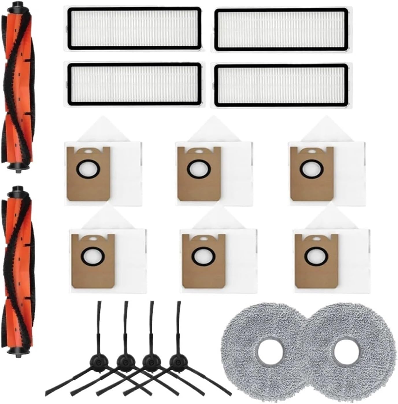 Compatible for IMOU RV3, Dust Bag Filter Mop Brush Set for Vacuum Cleaner Replacement Part