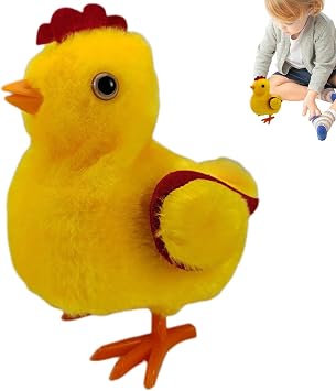 Plush Chicken, Chicken Plush Toy | Cute Electric Plush with Chicken and Sound - Interactive Jumping and Flapping Chick Toy for Kids Classroom, Home School