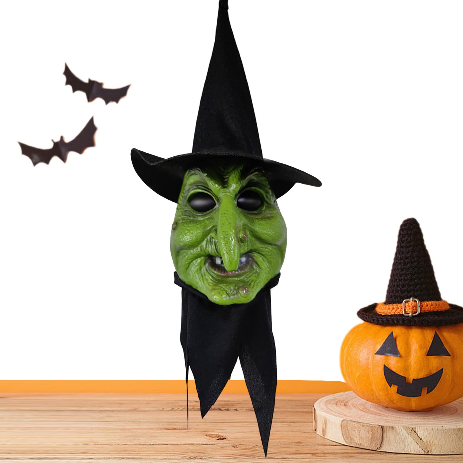 Ozdoby Czarownicy Na Halloween Straszna Mrugająca Dekoracja Pokoju | Dekoracje Halloween z Oświetleniem i Dźwiękiem do Domu Ogrodu Strasznego Domu Farmy Imprezy
