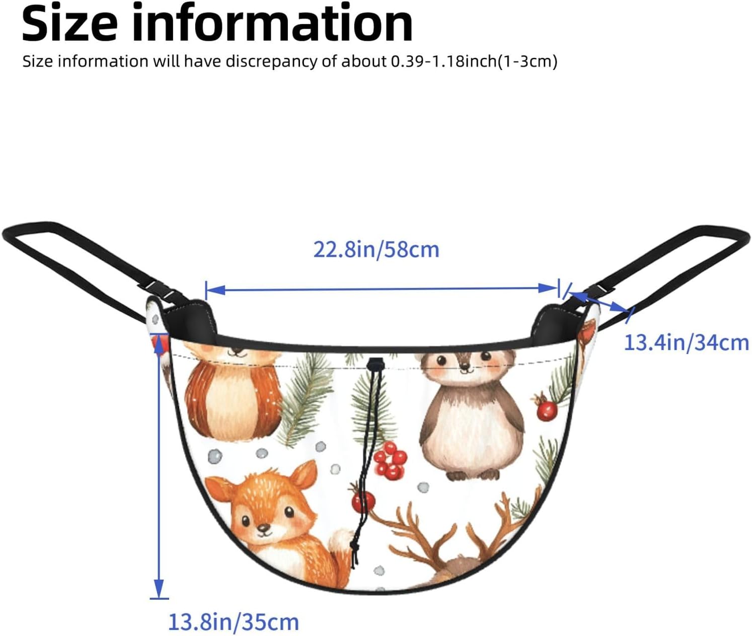 Augenstern Christmas-Woodland-Animals Car Backseat Organizer Bag For Road Trips image 3