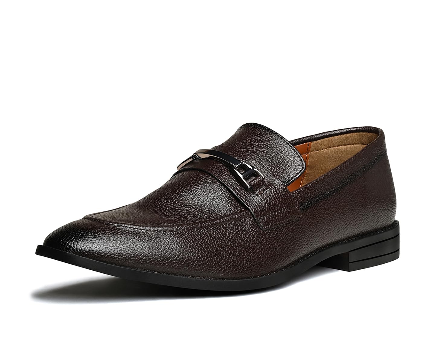 Men's Cinnamon Brown Shoes Slipon Style Comfortable Moccasins with Buckle for Men (RGPDMCB-) (Size-11UK)-image-44