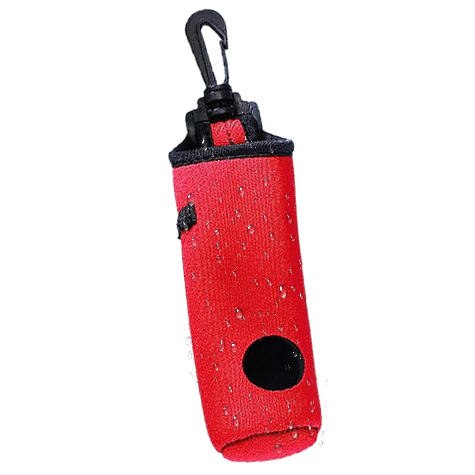 Golf Ball Holder, Portable Golf Tee Holders, Reusable Golf Ball Storage Bag with Belt Clip, Golf Ball Sleeve for Golf Training and Practicing