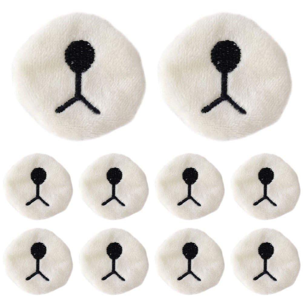 Baokuan Style 2 10Pcs/Set Handmade Toy Dog Nose Puppet Craft Nose For Stuffed Animals Teddy Bear Nose Toys Accessories Diy Sewing Supply
