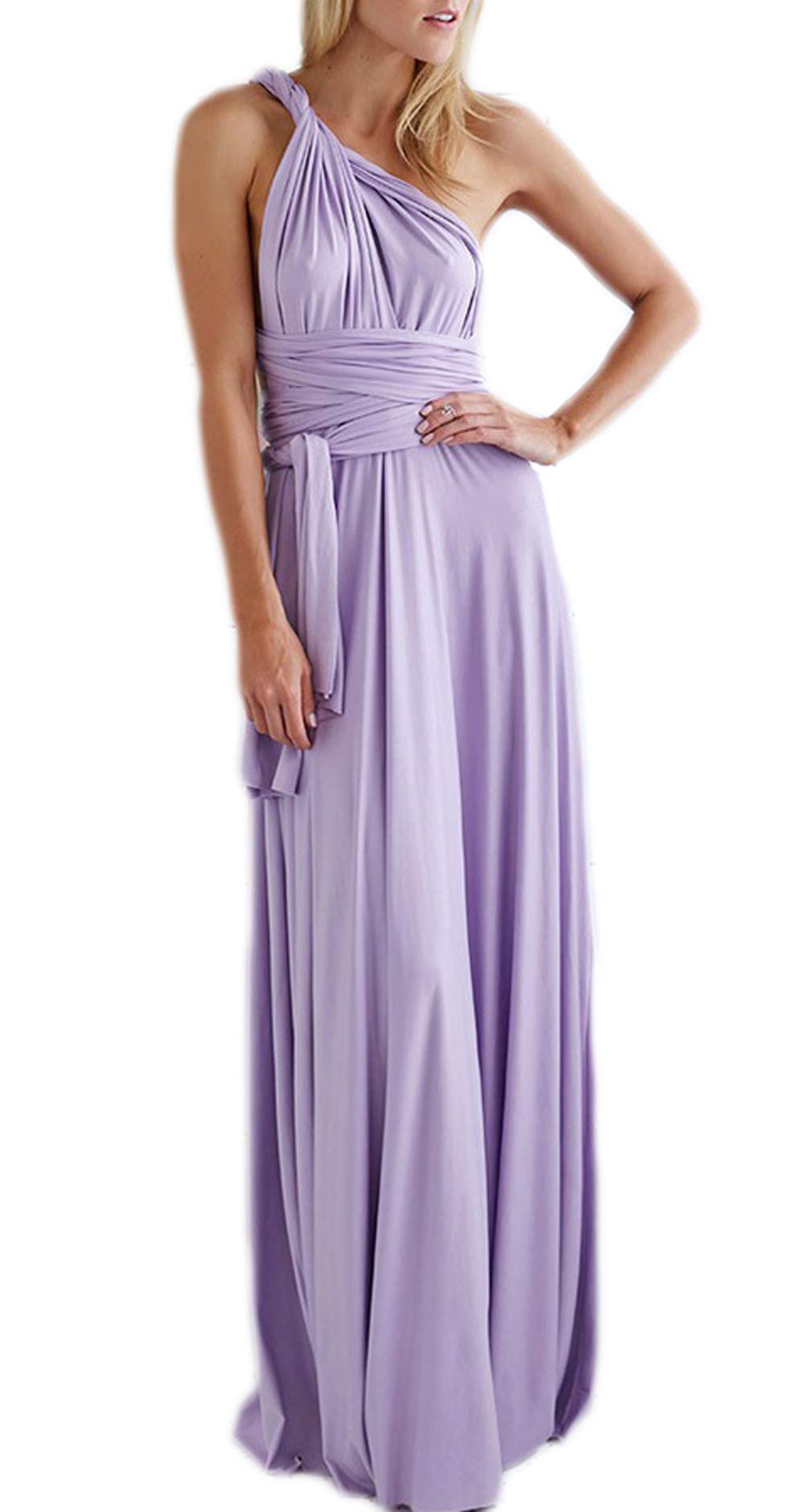 AniKiguWomen Elegant Evening Prom Dress Party Wedding Dress High Waist Convertible Multiway Wrap Bridesmaid Formal Long Maxi Dresses S-XL