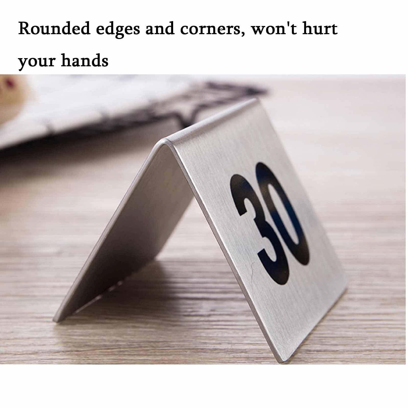 Stainless Steel Restaurant Table Number Sign