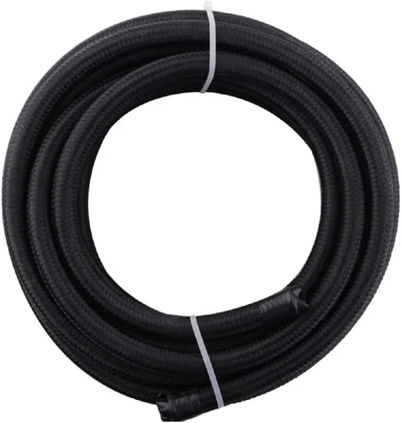1.5M AN10 Fuel Hose Fitting Oil Line Pipe Tube Nylon Stainless Steel Braided CPE Rubber With 0/45/90/180 Degree Swivel Hose Ends(1.5M Black 0 0)