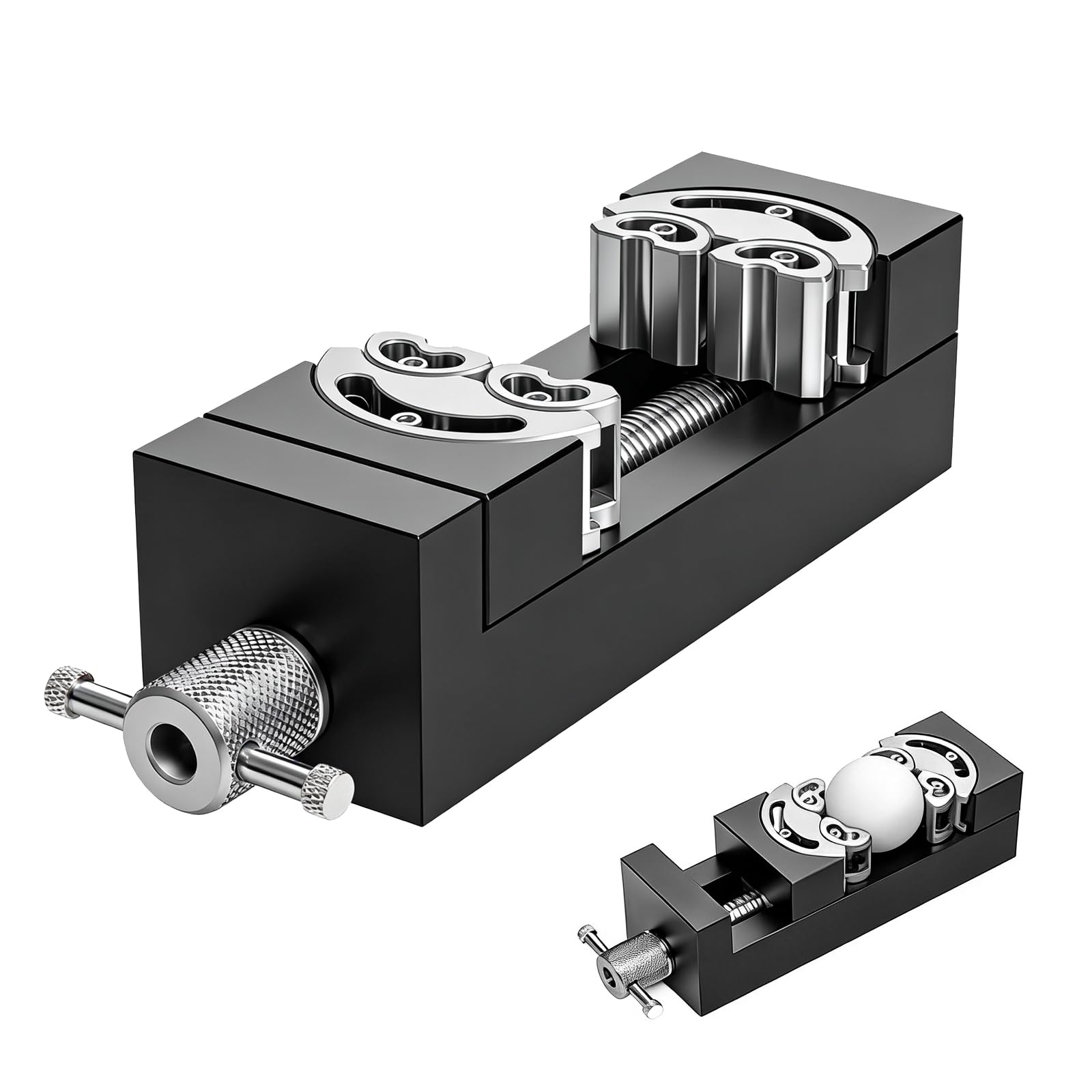 Mini Bench Vise, Smart Fractal Screw Self-Adjusting Table Clamp with 6 Independent Jaws Parallel Table Opening Vise Crafts and Model Making