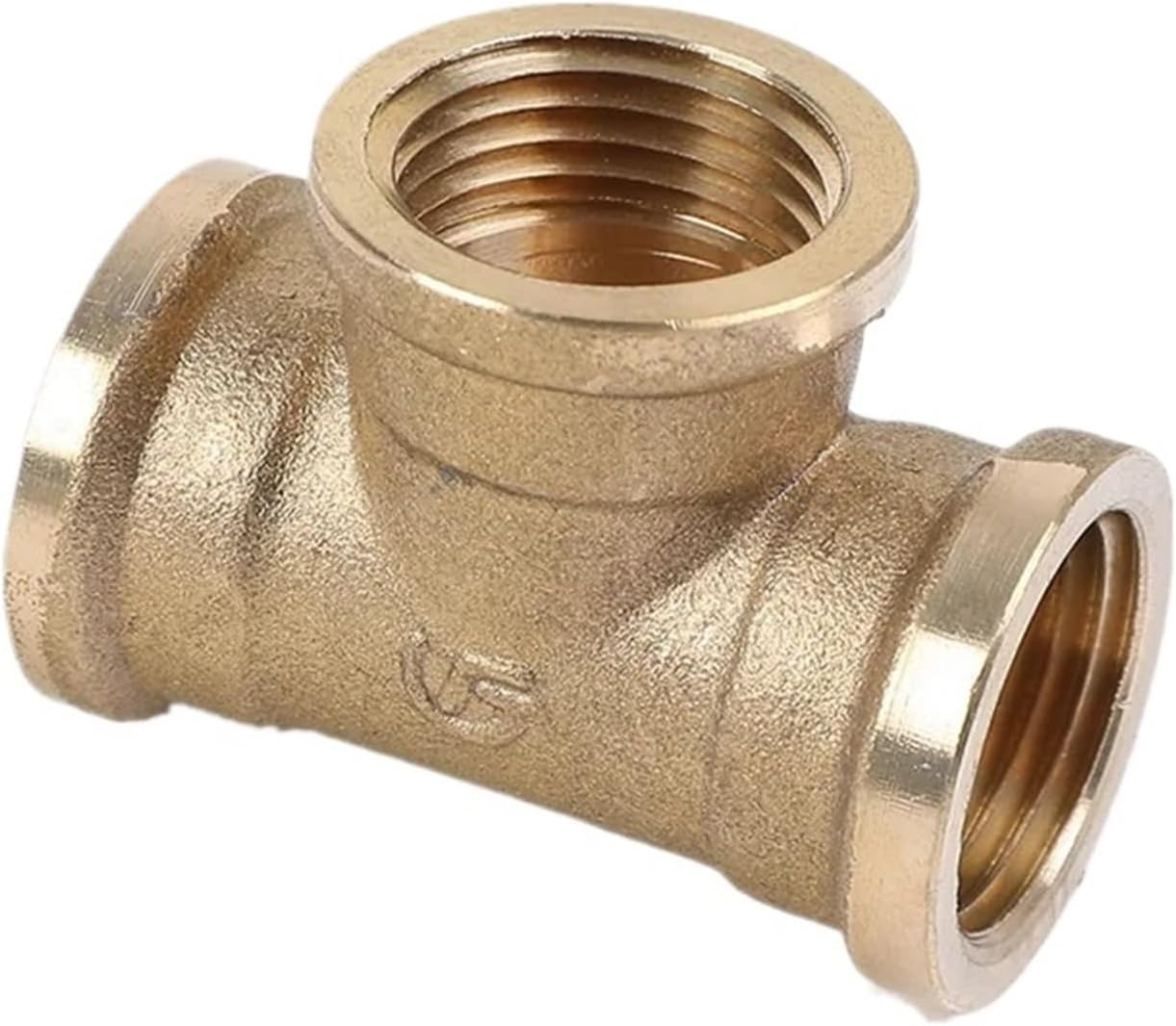 1pcs Pneumatic Plumbing Brass Pipe Fitting Male/Female Thread 1/8" 1/4" 3/8" 1/2" BSPT Tee Type Copper Fittings Water Oil Gas Adapter(Male-M-M,1.2inch)