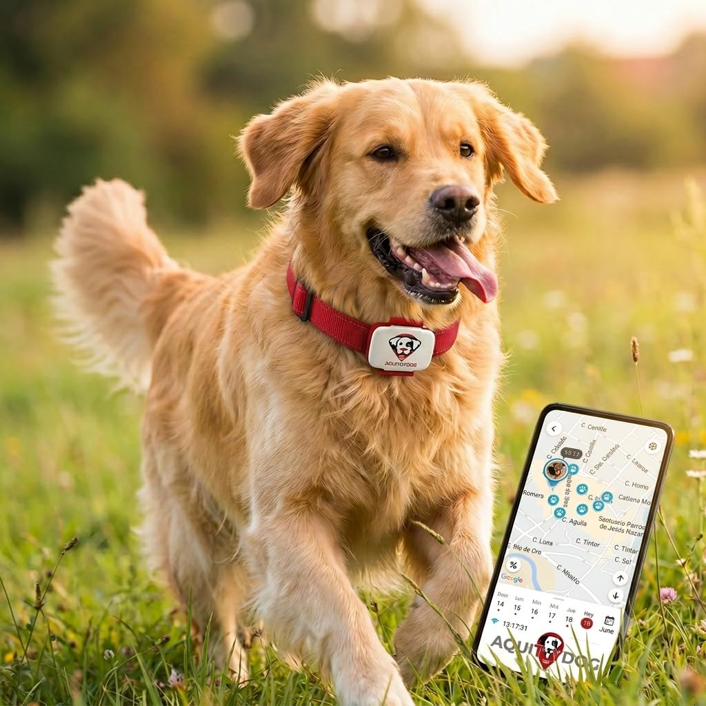 Localizador GPS ATD AL600 para Mascotas, rastreo en Tiempo Real Desde una App, monitorización de Actividad, Zonas seguras, alarmas sonoras y Luminosas.