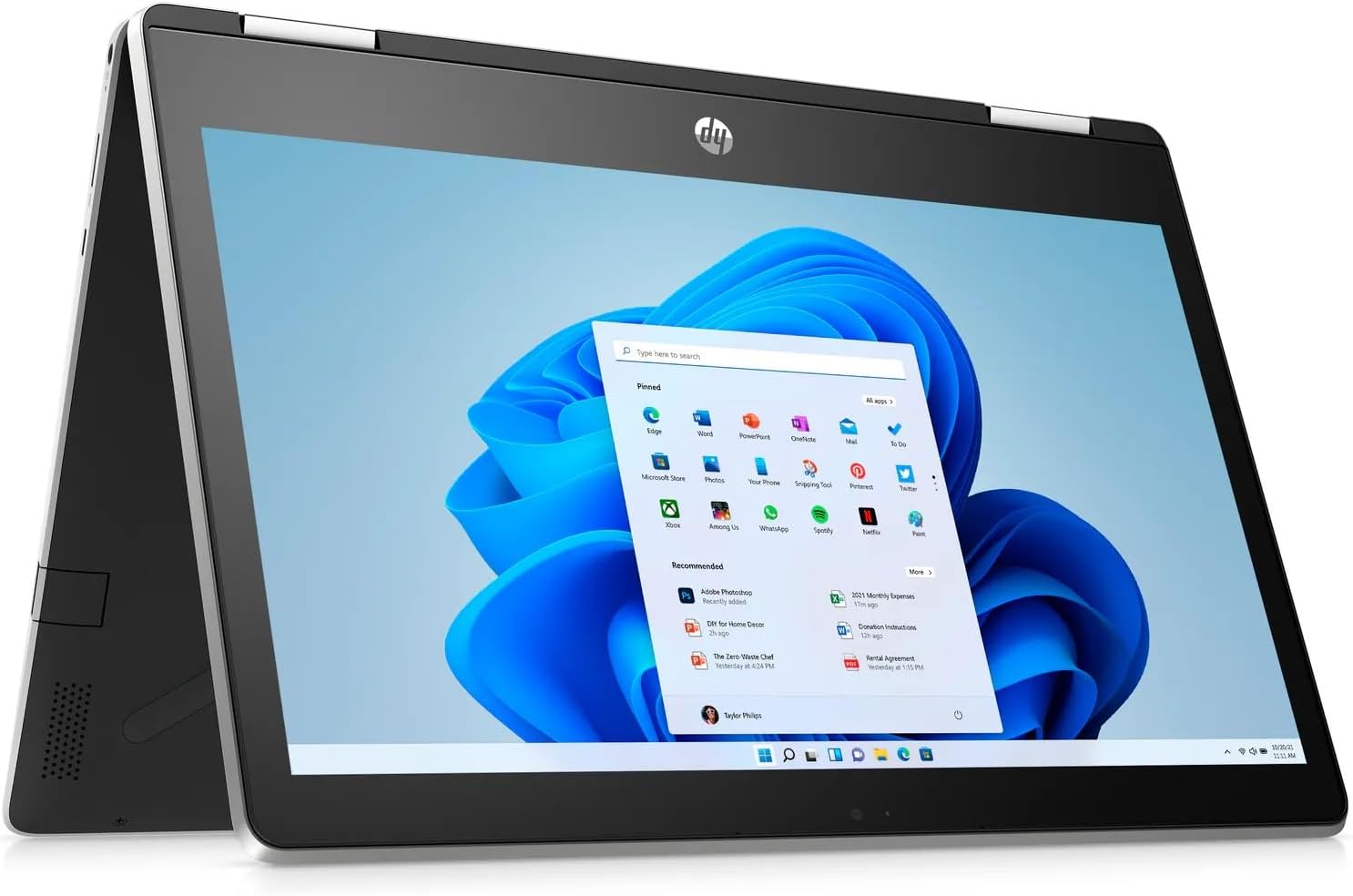 HP Pavilion x360 11.6-inch Laptop 2-in-1 Touchscreen HD Convertible Tablet Intel Pentium Silver 4GB DDR4 RAM 128GB SSD Intel UHD Graphics Windows 11 Home WiFi Bluetooth HDMI 11m-ap0033dx (Renewed)
