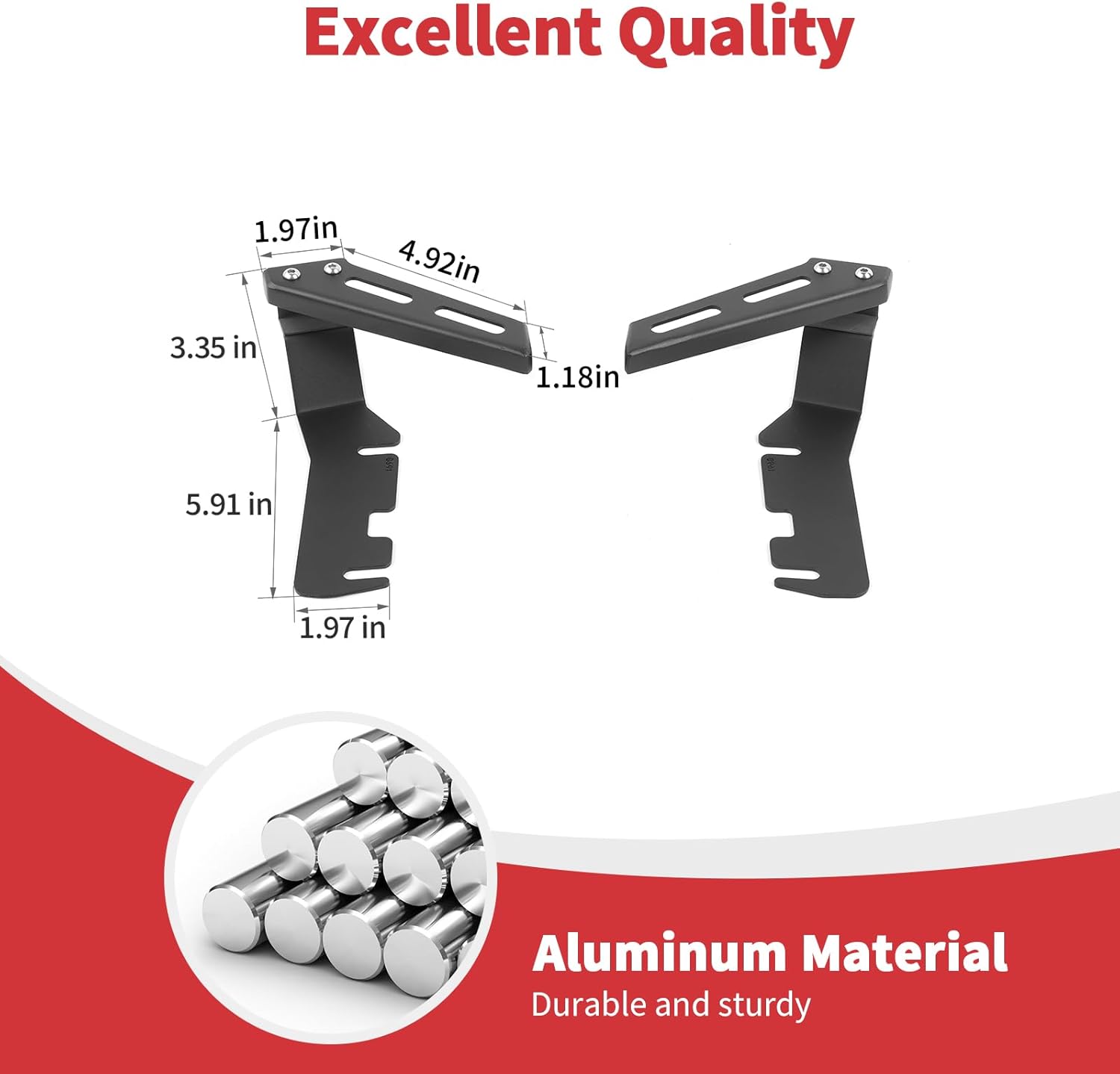 Linskip 4-Pod Ditch Light Brackets Compatible with 2014-2018 Chevy Silverado & GMC Sierra 1500 2500HD 3500HD, Hood LED Light Mount Kit - Twice The Capacity, Exteiror Accessories(2 Per Side)