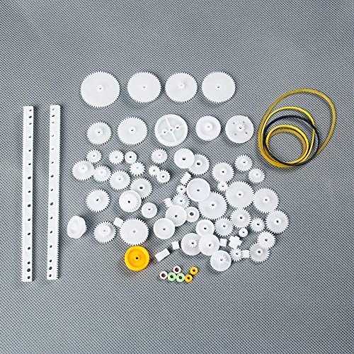 DollaTek 75-teiliges Kunststoff Zahnradset Getriebe Zubehör