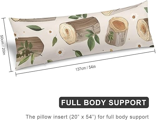 Miniatura 2 de Pillowcases Set of 2 Pillow Shams Breathable Soft Pillow Covers with Envelope Closure Birch Stump Pattern Pillowcases Standard Size 20"x54" Cooling