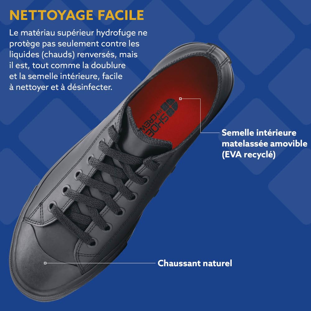 Shoes for Crews Delray – Baskets Antidérapantes Mixtes à Enfiler | Chaussures de Travail Confortables pour Hommes et Femmes en Restauration, Commerce de Détail et Plus