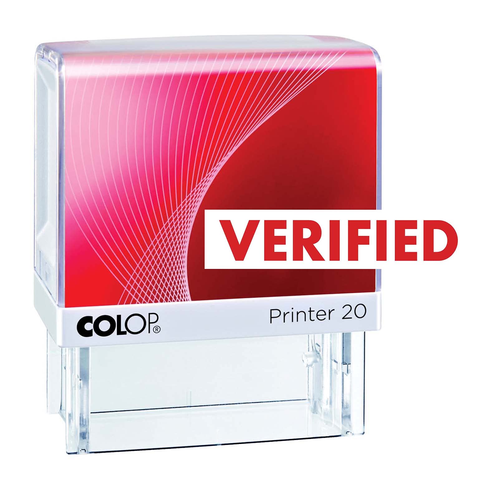 Verified Colop P20 Self Inking Office Stationary Custom Rubber Stamp Mini Stamper Personlized Red 14 X 38 Mm