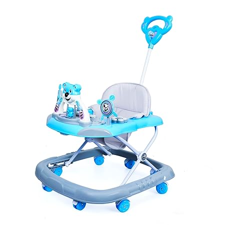 Panda Baby Products Baby Walker: Interactive Musical Toy Bar, Rattles, and Activity Toys for 6-18 Months |Blue|