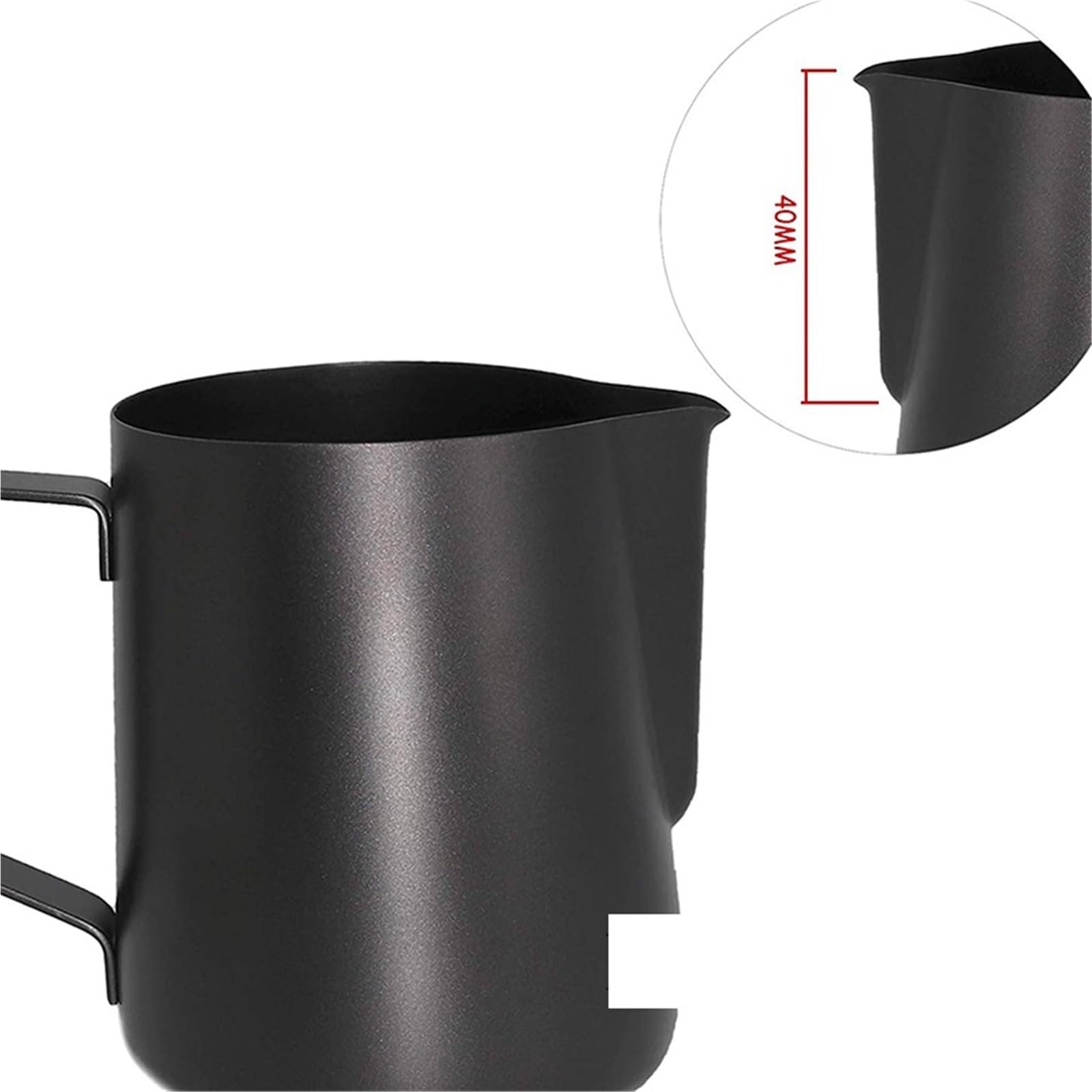 Jarra de espuma de leche de acero inoxidable, 2 uds., jarra humeante con escala for capuchinos, Latte Art Para café(600ML Silver)