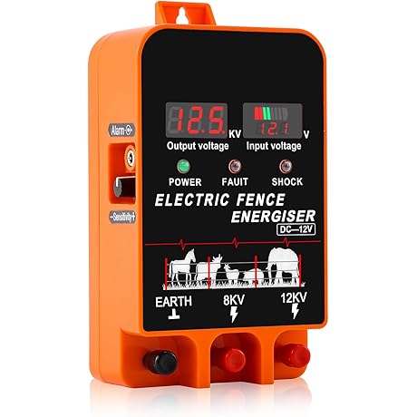 Electric Fence Power Supply Charger Energizer for Livestock | 3.5 Joules Strength