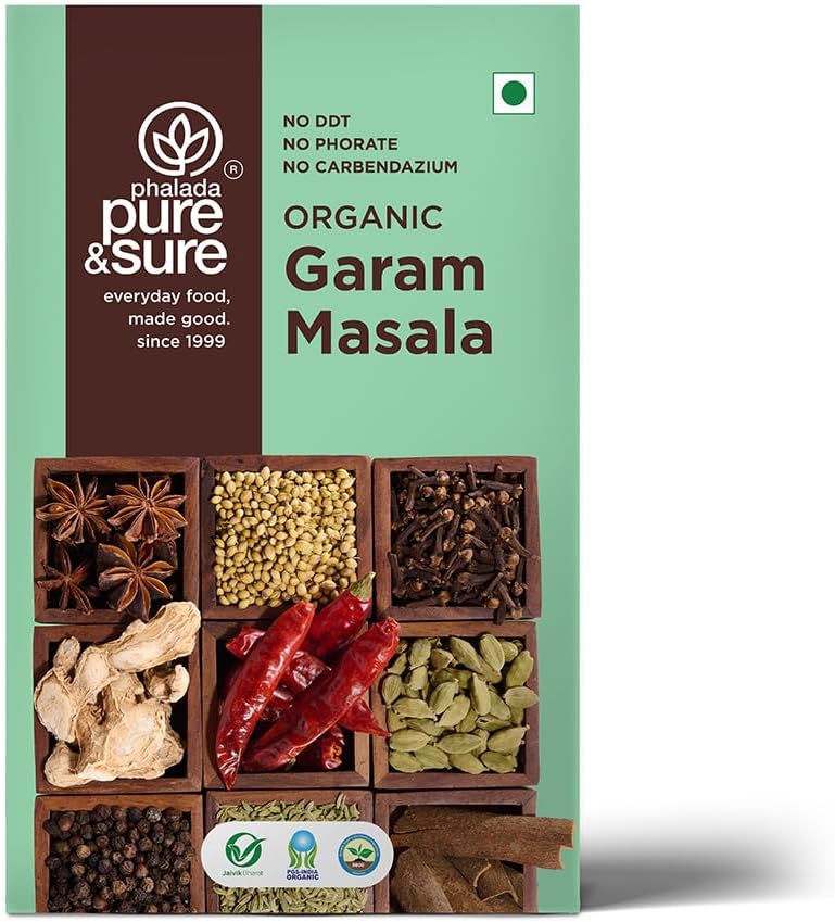 Pure & Sure Organic Garam Masala 200gm| Traditional, Authentic & Multipurpose Masala Powder | Perfect Blend of Spices with Great Taste & Aroma | No Preservative & Pesticide| 100gm each (Pack of 2)