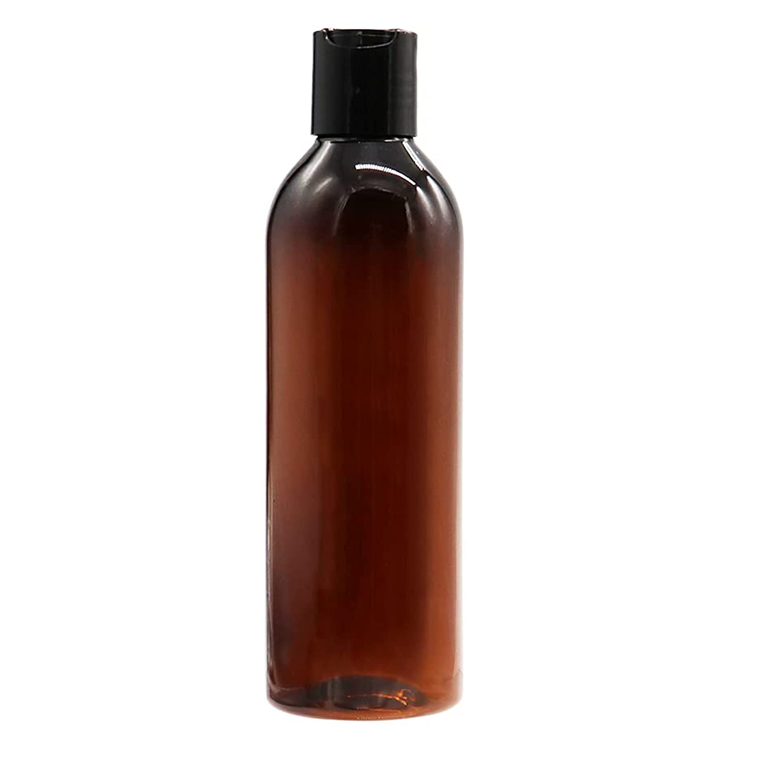Hunky Dory 100ml Amber Empty Plastic Bottles Refillable Travel Size Cosmetic Containers Small Leak Proof Squeeze Bottles with Flip Top Black Cap for Toiletries,Shampoo.(Pack of 1)-picture-12