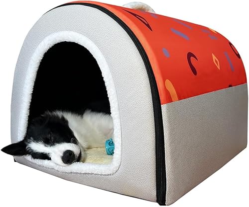 Miniatura 6 de Dog Bed,2 Ways to Use,Indoor Pet House with Fluffy Mat,Removable and Washable Cover,Splash-Proof House and Non-Slip Bottom,for Large Dogs(2XL Star)