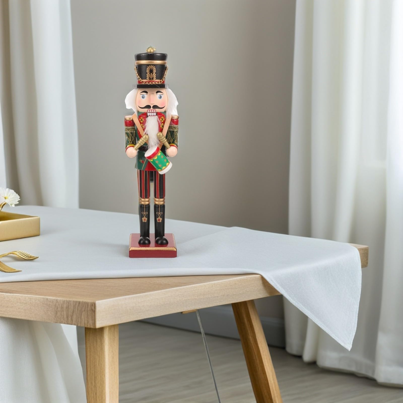 Schiaccianoci in Legno Decorativo da Tavolo per Natale, Ornamento Classico ed Elegante per Atmosfera Festiva e Idee Originali Stili multipli