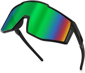 Karsaer Vision Sports Sunglasses Wraparound Glasses 80s Visor Shield Baseball Sunglasses for Youth Kids Teens Boys Girls 8-16