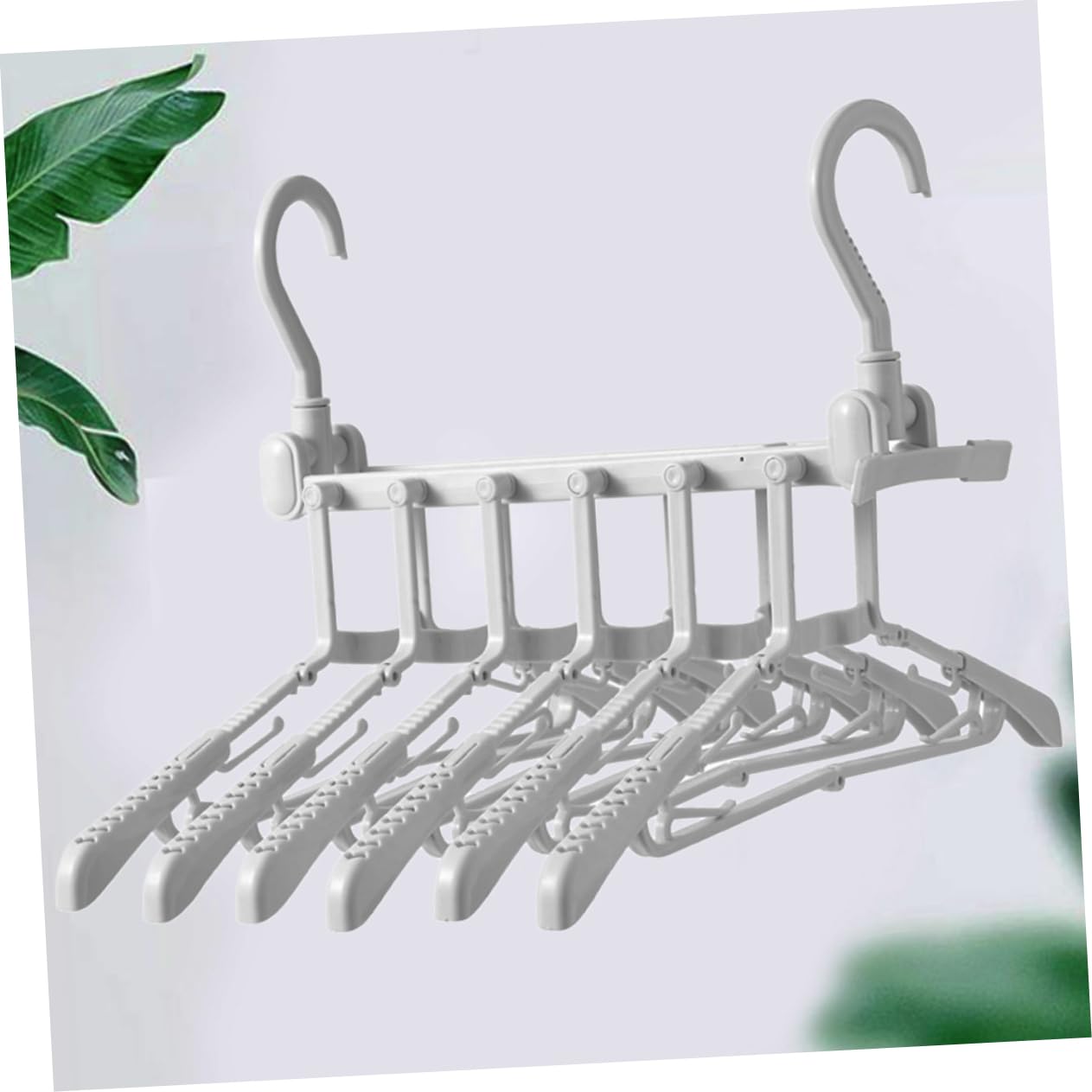 Gruccia Pieghevole Telescopica Multiuso in Pp Leggero e Salvaspazio per Pantaloni Design Flessibile per Armadio Casa e Hotel
