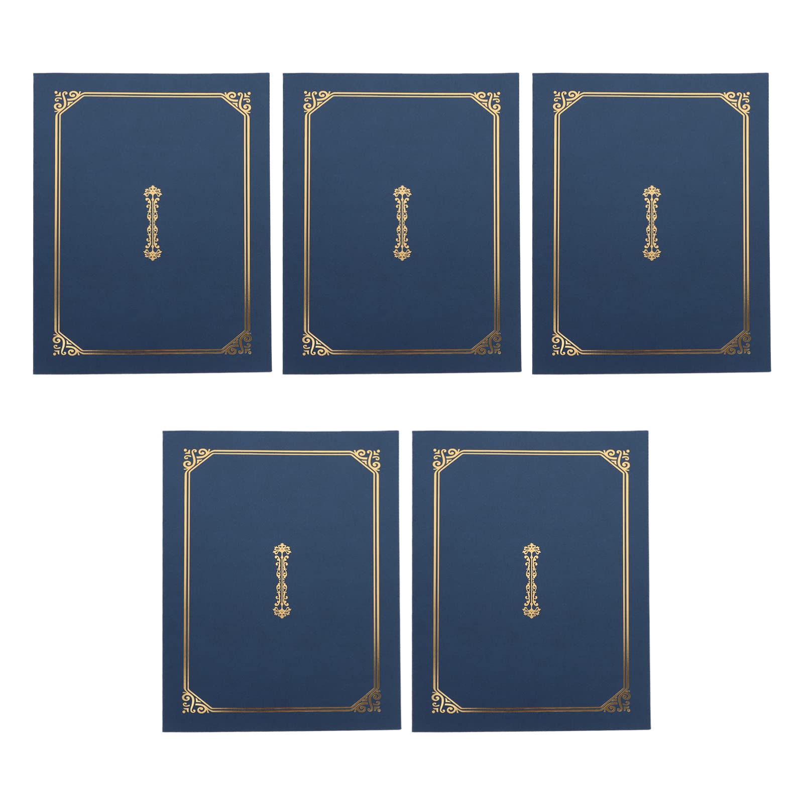 Operitacx A4 Certificate Covers with Gold Stamping Elegant Diploma Holders Document Protectors for Graduation Awards Office and Home Use 5 Pack