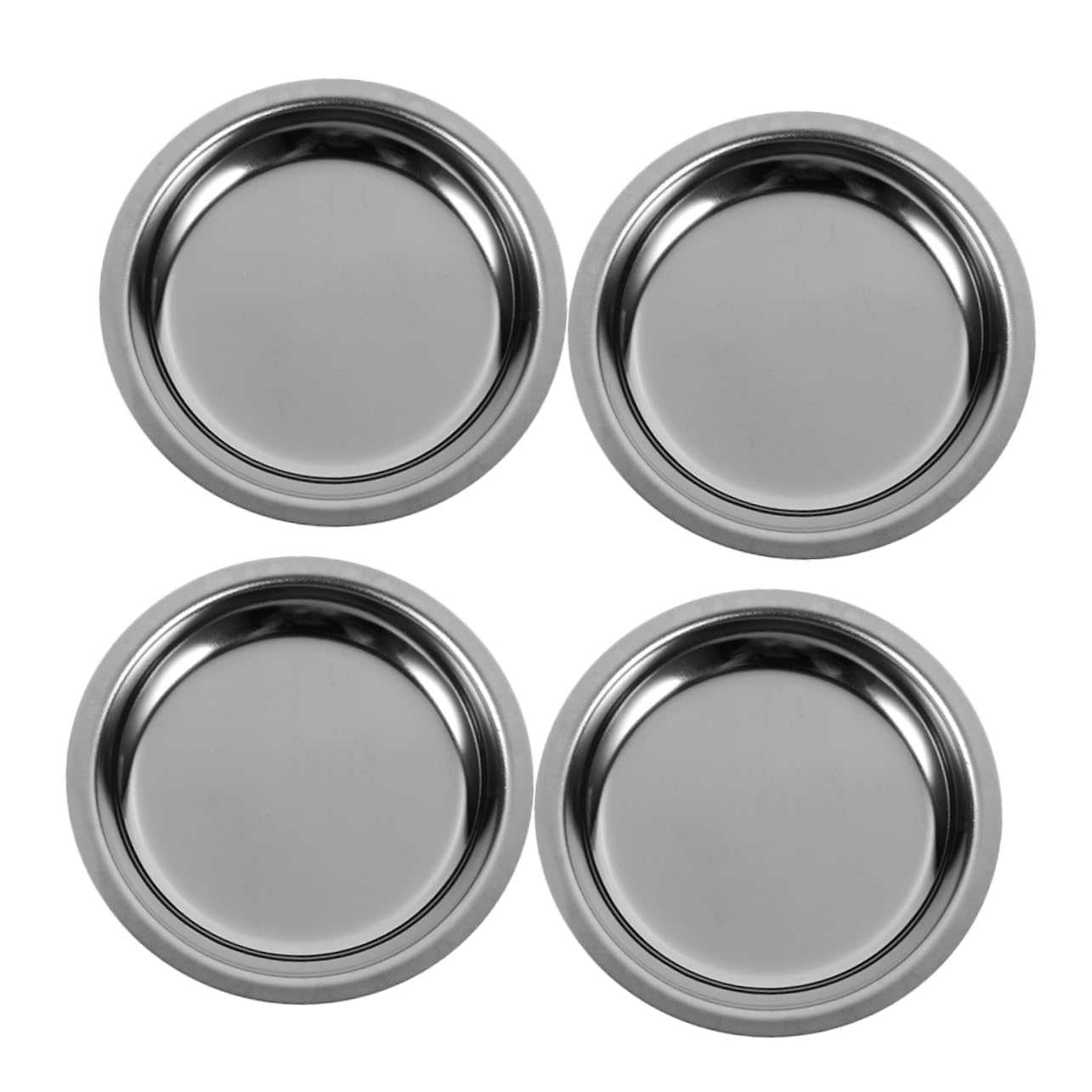 JECOMPRIS 4pcs Stainless Steel Tea Bag Practical Tea Bag Holder Storage Dish Easy to Clean for Home Office Use Stylish Utensil Holder