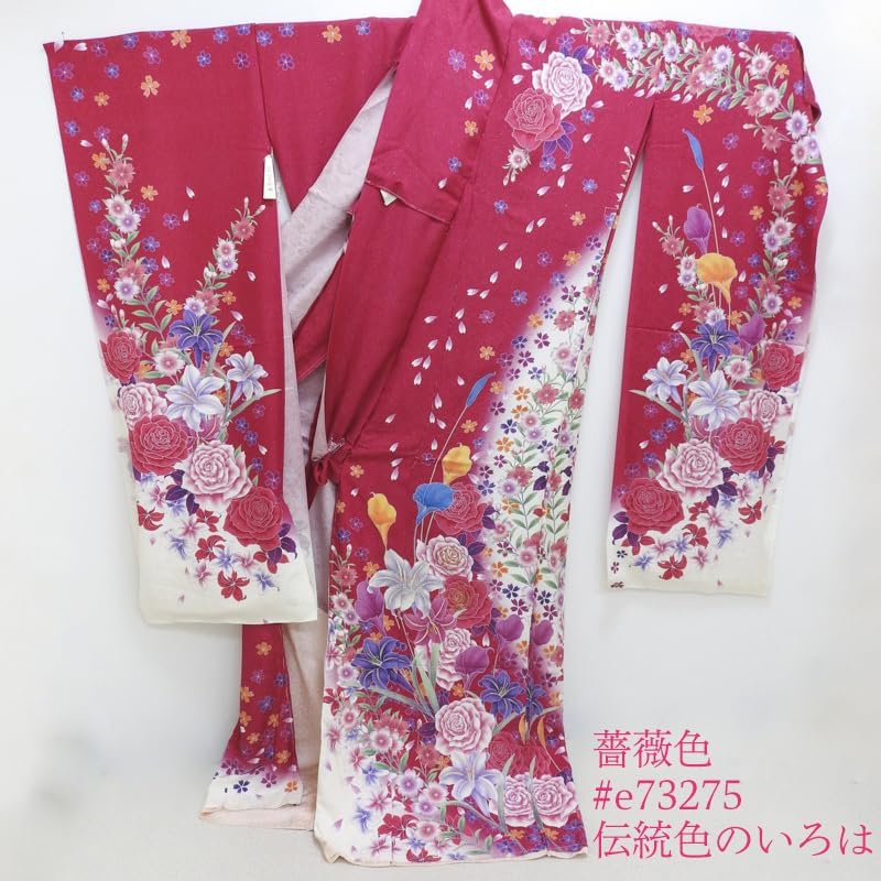金駒刺繍 着物 正絹“華となる”仕付け糸付 トールサイズ 訪問着 金駒刺繍 着物 正絹“華となる”仕付け糸付 トールサイズ 訪問着