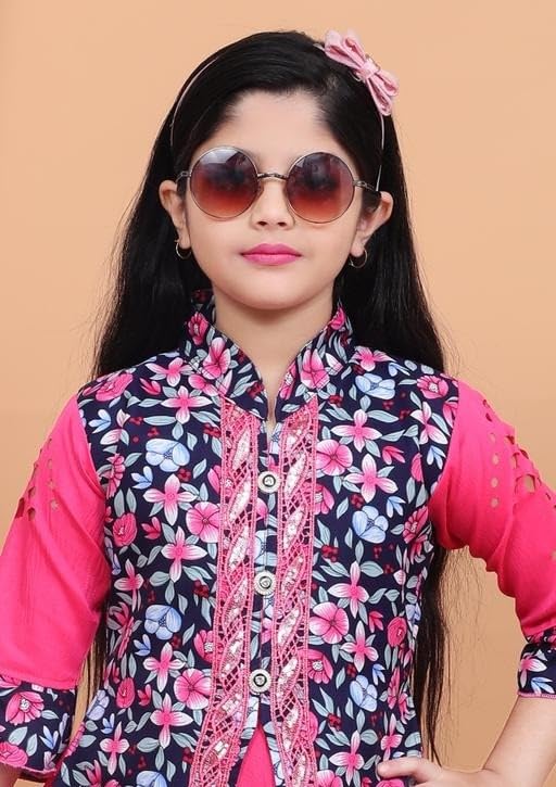 Image of Long Floral Kid Girls Dress| Comfortable, Breathable, Lightweight, Skin Friendly|SL 239