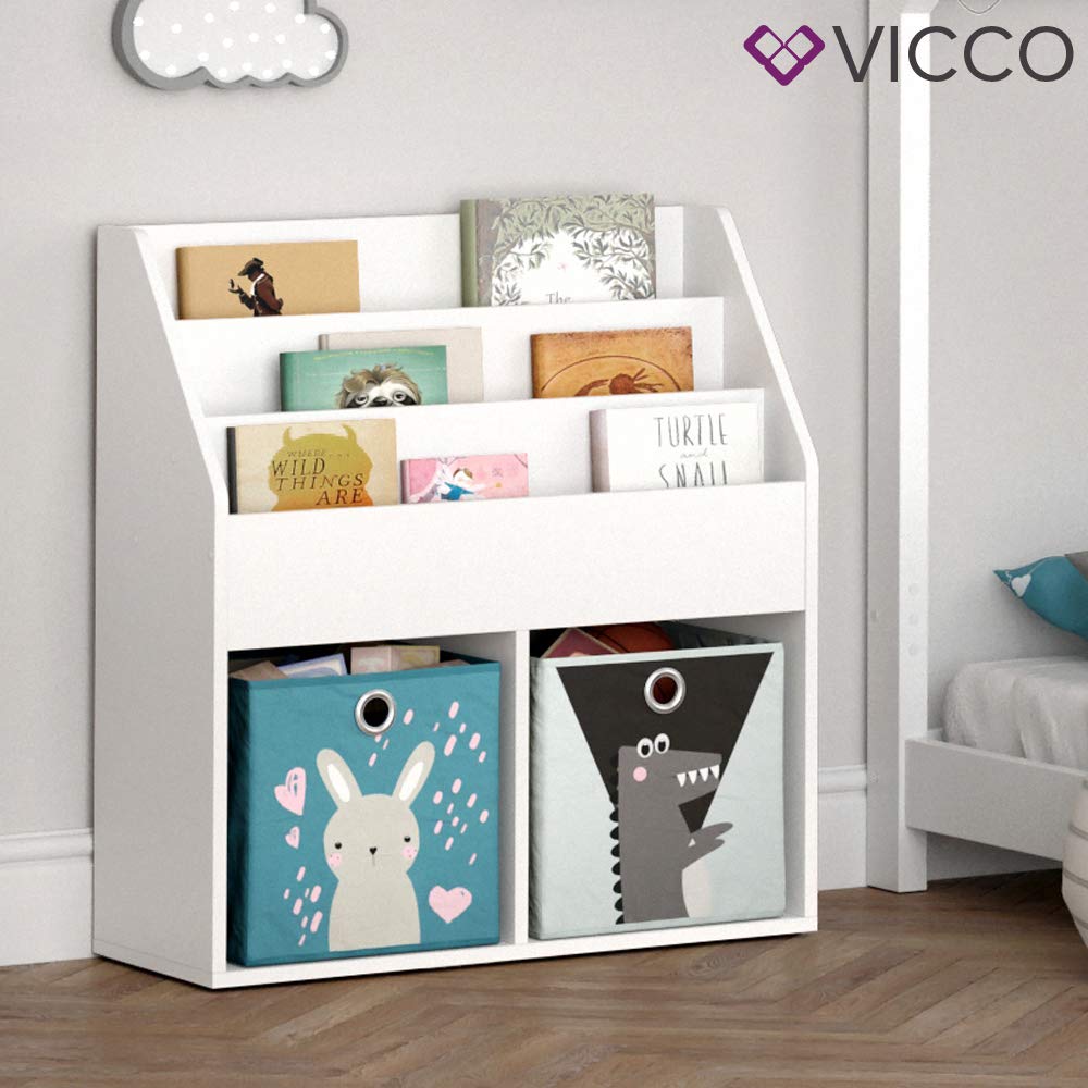 Vicco Kinderregal Luigi, Weiß, 72 x 79 cm