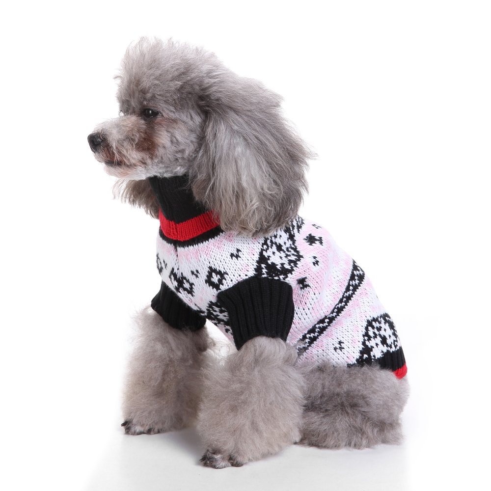 Pull à col roulé pour Petit Chien - Pull à col roulé pour Chiot - Vêtements pour Temps Froid - Chihuahua - Vêtements de Noël pour Filles et garçons - pour Automne et Hiver - Rose - Taille S