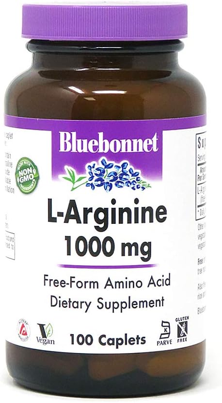 Bluebonnet LArginine 1000 Mg Vitamin Capsules, 100 Count : Health & Household