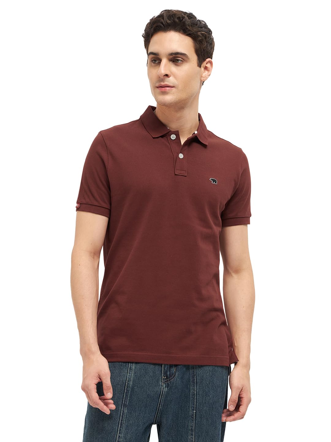 the bear house Men's Regular Fit Red T-Shirt-picture-30