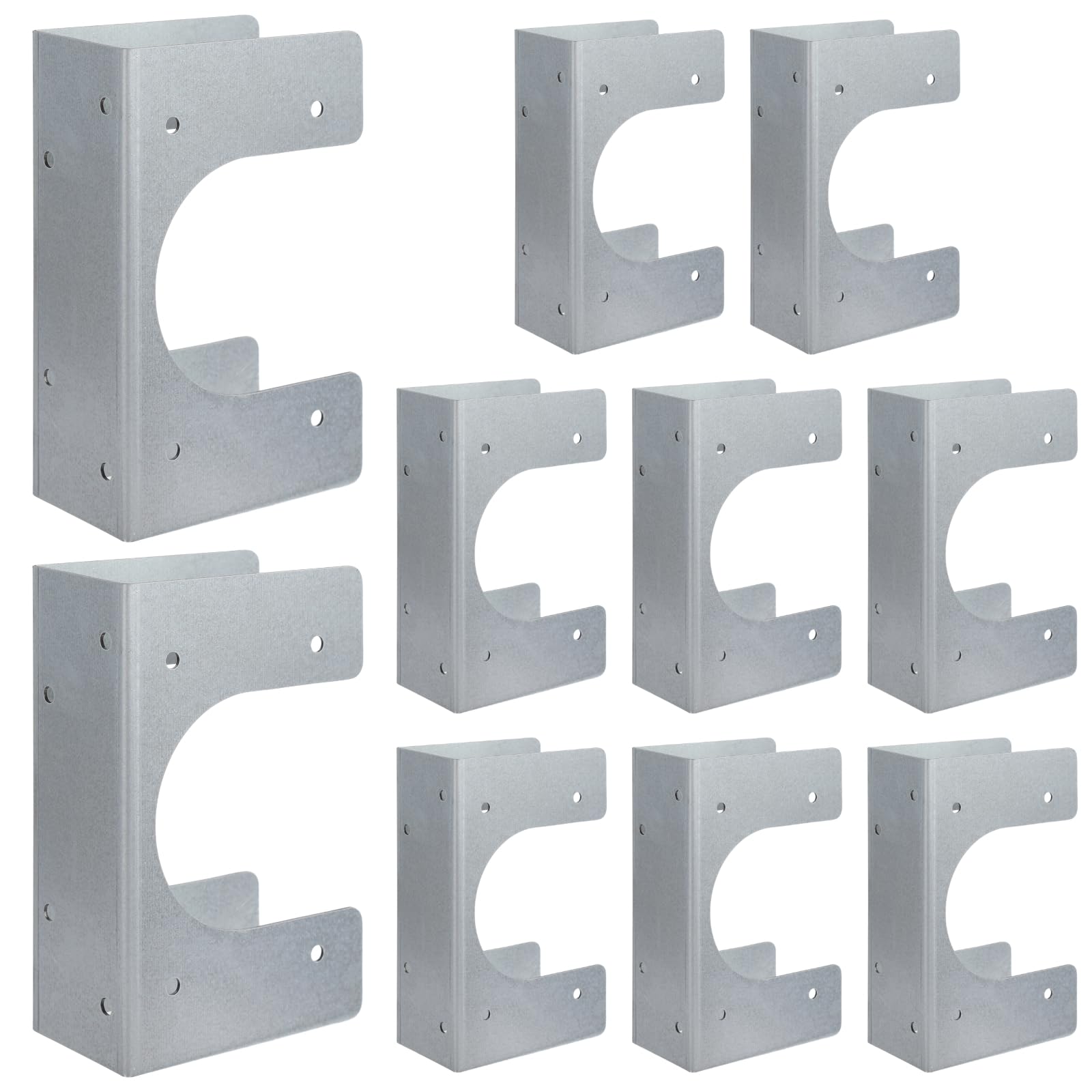 UPVONT 16-Gauge Galvanized Stud Shoes For 2x Studs – 6.25" Height X 1.5" Width, Fits Up To 2-3/8" OD Pipes (2-Pack), Inspector-Approved For Structural Reinforcement