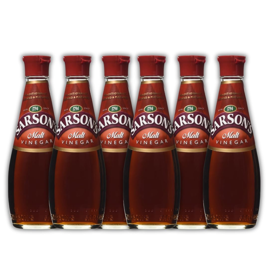 Sarsons Malt Vinegar 250ml Bundle by The Great British Kitchen (6 Pack)