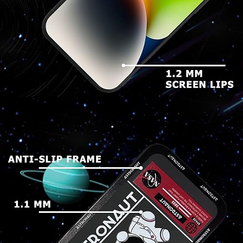 Miniatura 4 de Funda para iPhone 12, diseño de astronauta de dibujos animados, compatible con iPhone 12, diseño genial de Space Mars, color negro