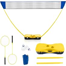 SPOTRAVEL Portable Badminton Net Set, Folding Badminton Net