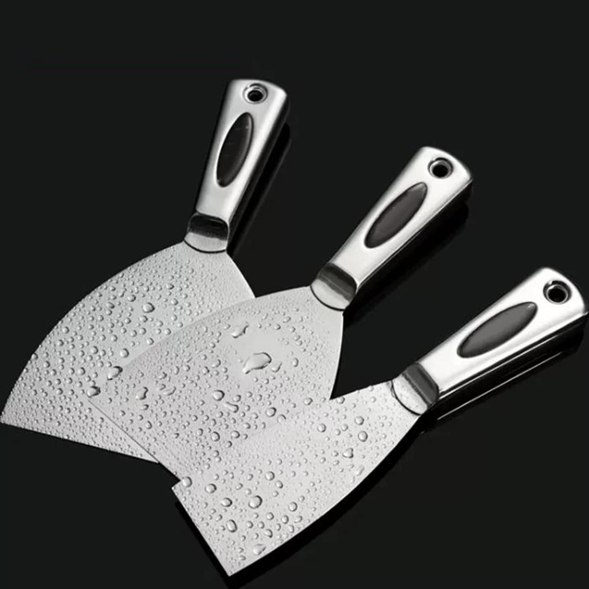 Coltello da stucco, coltello da riempimento, in acciaio inox, per stucco e cartongesso, flessibile, per pareti e carta da parati, 15,2 cm