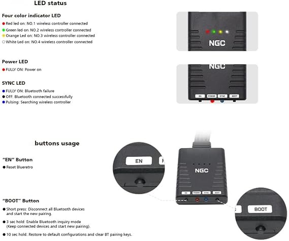 GOWENIC Game Controller Adapter, Multiplayer Controller Adapter for for GC for for, Retro Bit, Controller